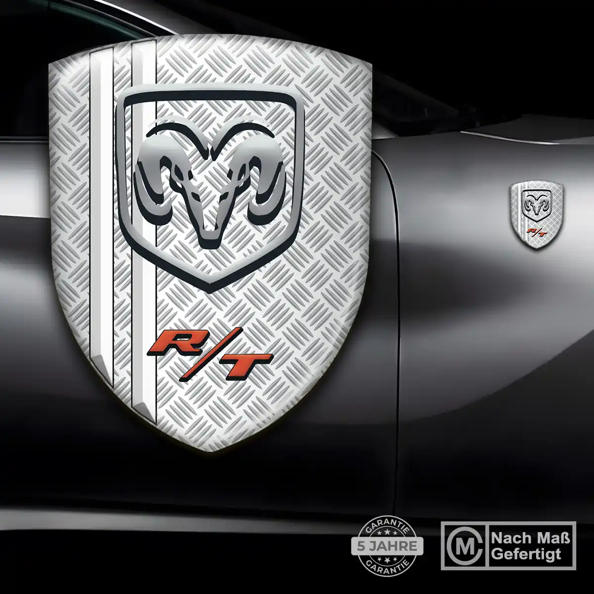 Dodge Aufkleber 3D Gel Emblem Stilvolles Design