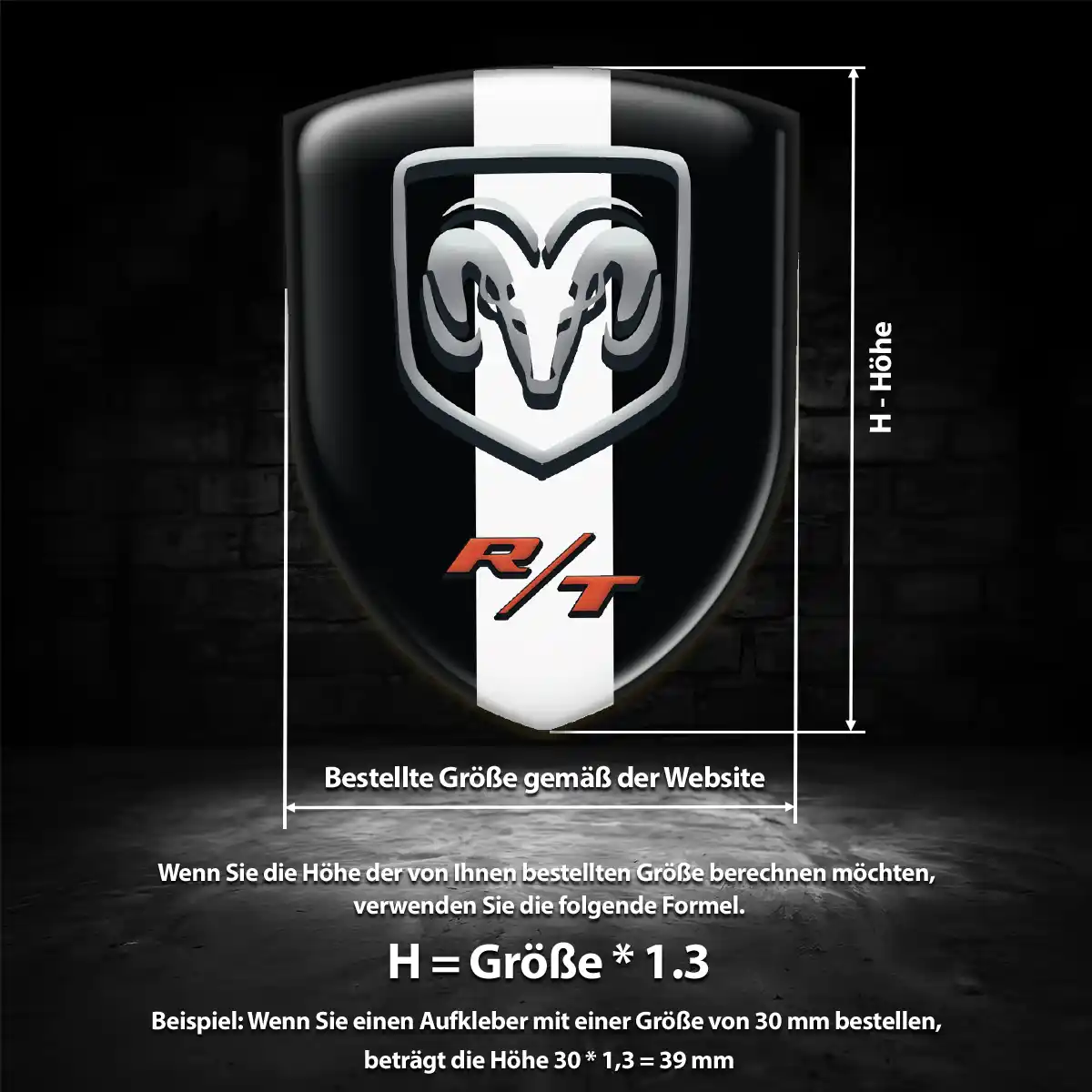 Dodge Aufkleber 3D Gel Embleme Auto Stilvolles Design