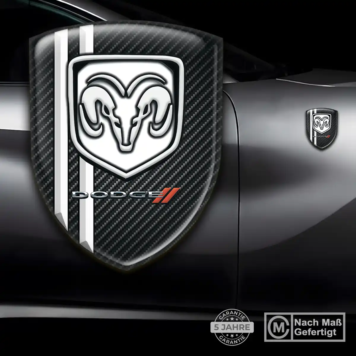 Dodge Aufkleber 3D Gel Embleme Stilvolles Design