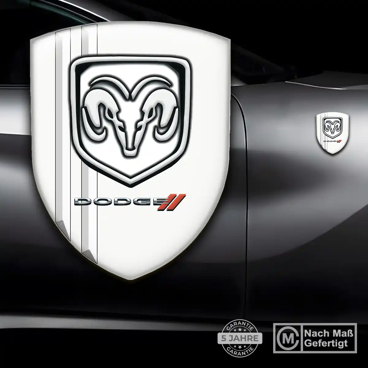 Dodge Aufkleber 3D Gel Wappen Auto Stilvolles Design