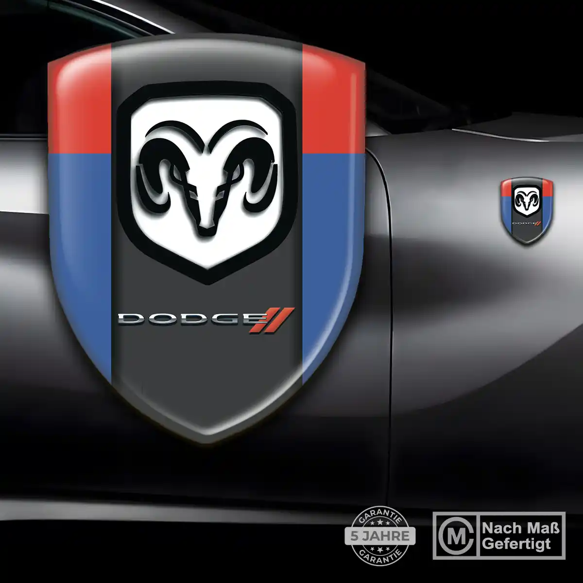Dodge Aufkleber 3D Gel Wappen Hohe Qualität