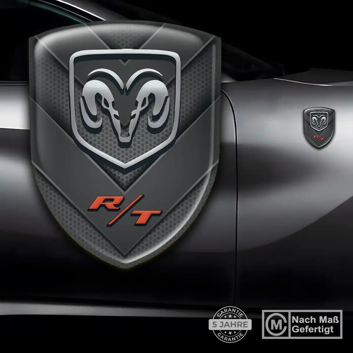Dodge Aufkleber 3D Gel Wappen Stilvolles Design
