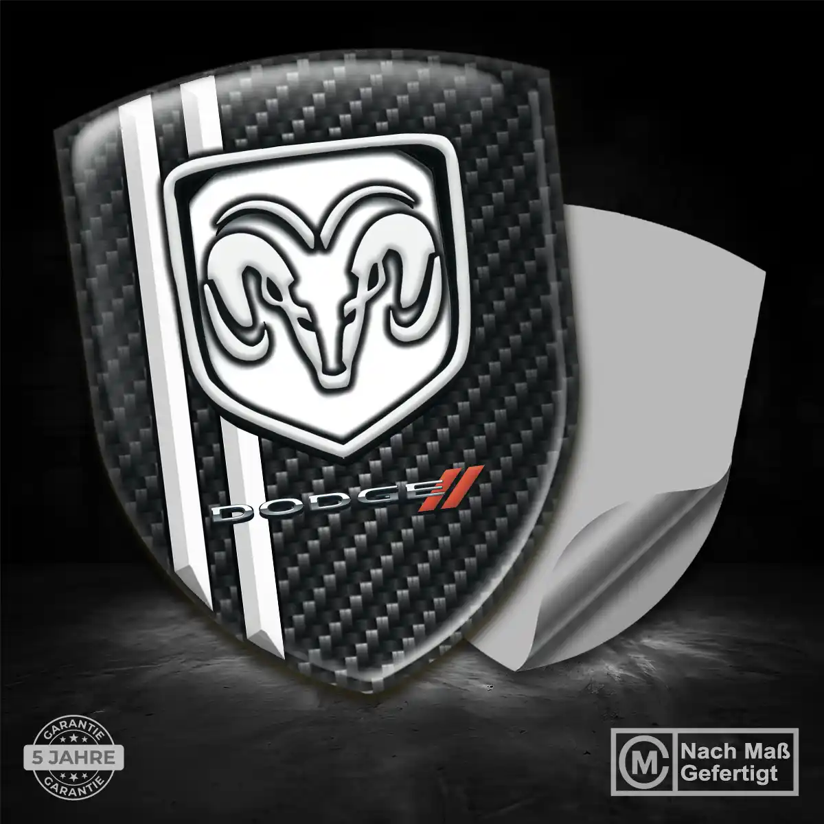 Dodge Aufkleber Emblem Stilvolles Design