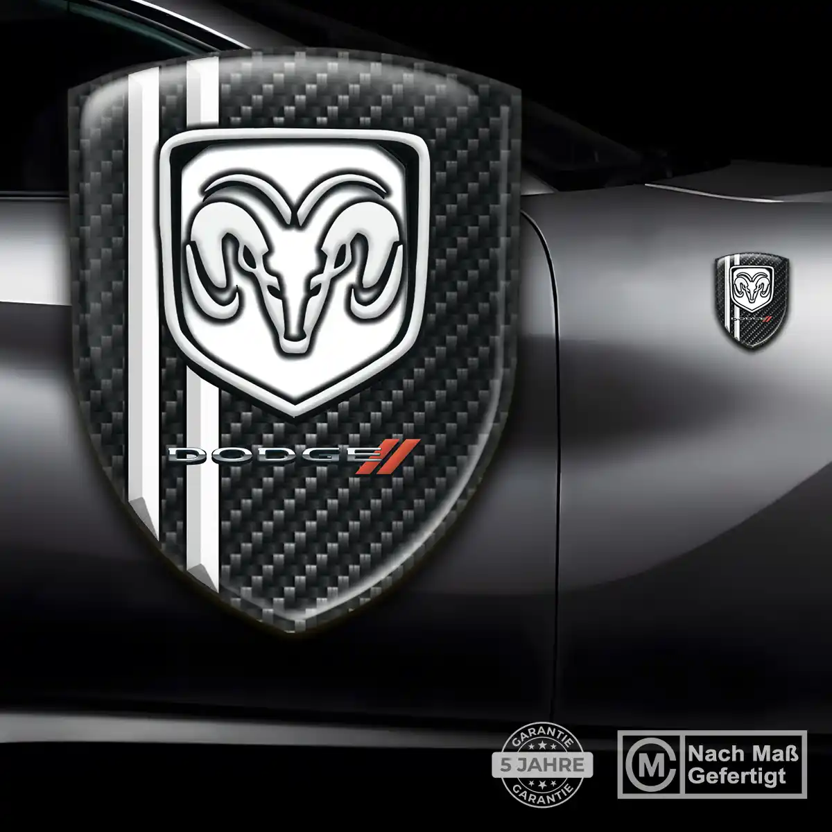 Dodge Aufkleber Emblem Stilvolles Design