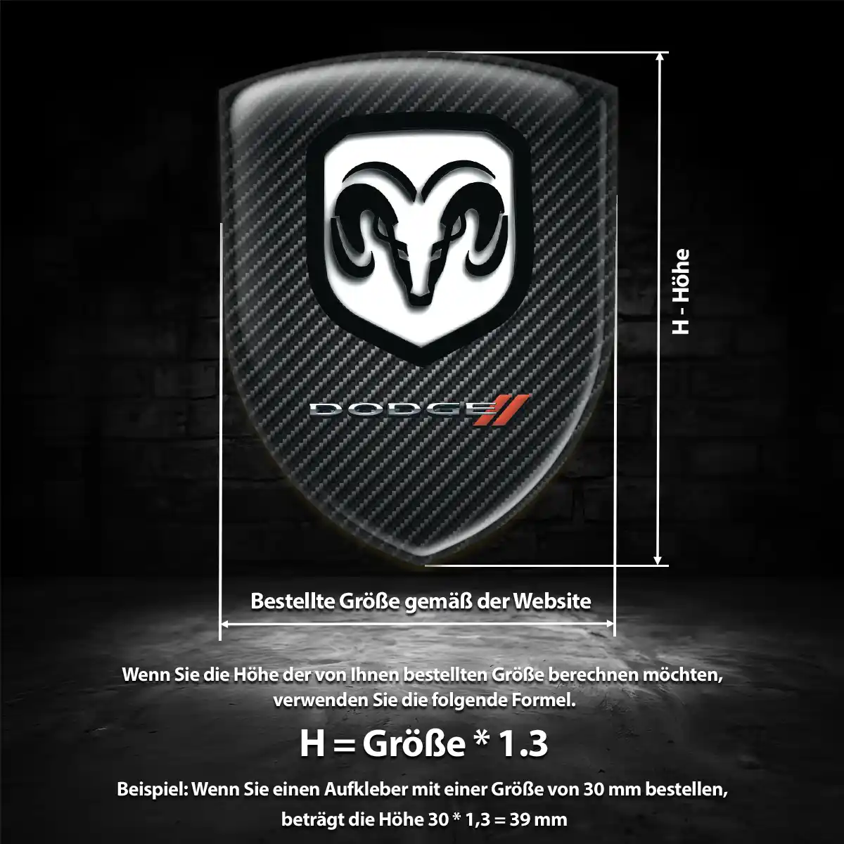 Dodge Aufkleber Embleme Silikon Hohe Qualität