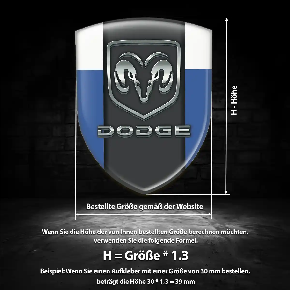 Dodge Aufkleber Embleme Silikon Stilvolles Design