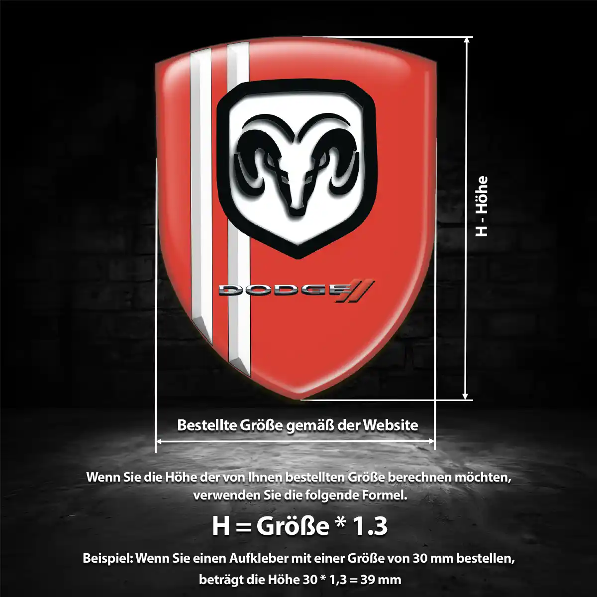 Dodge Aufkleber Hohe Qualität