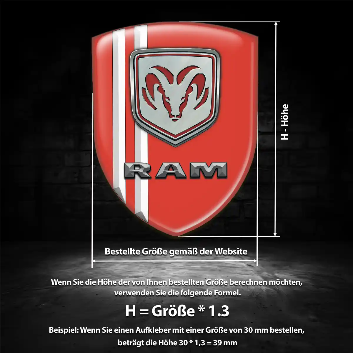 Dodge Aufkleber Stilvolles Design