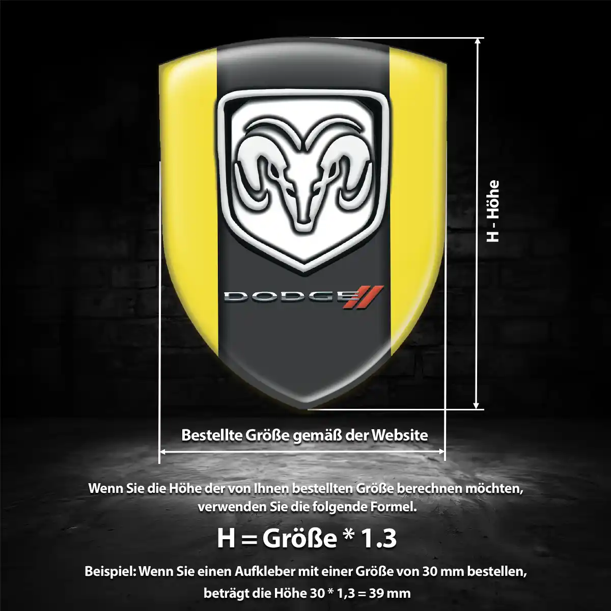 Dodge Aufkleber Wappen Emblem Auto Stilvolles Design