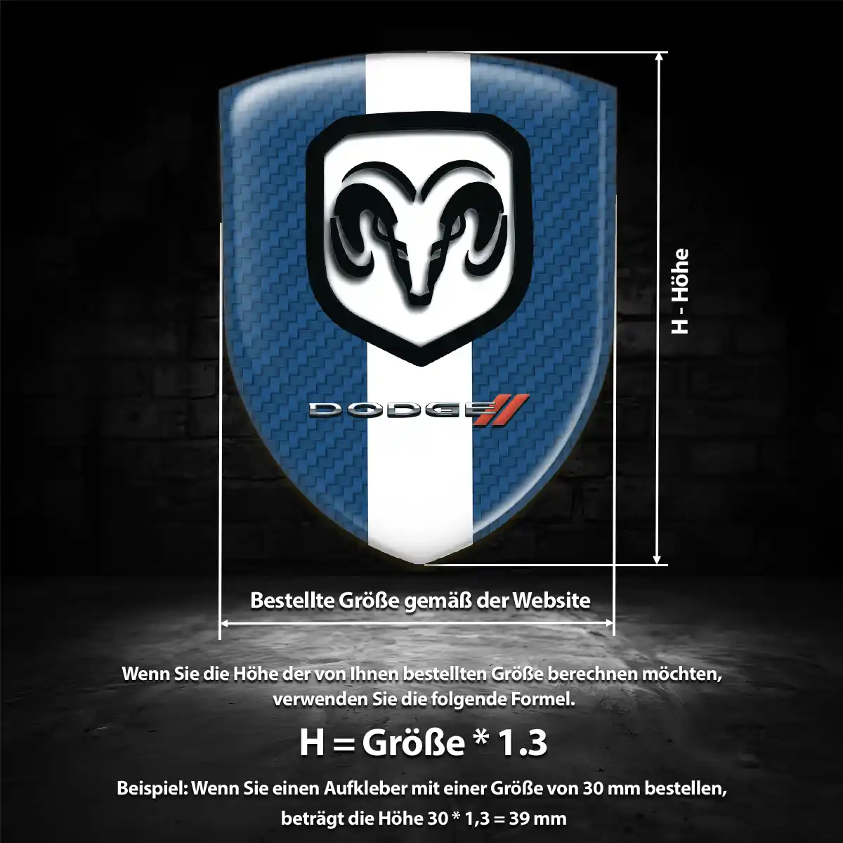 Dodge Aufkleber Wappen Emblem Hohe Qualität