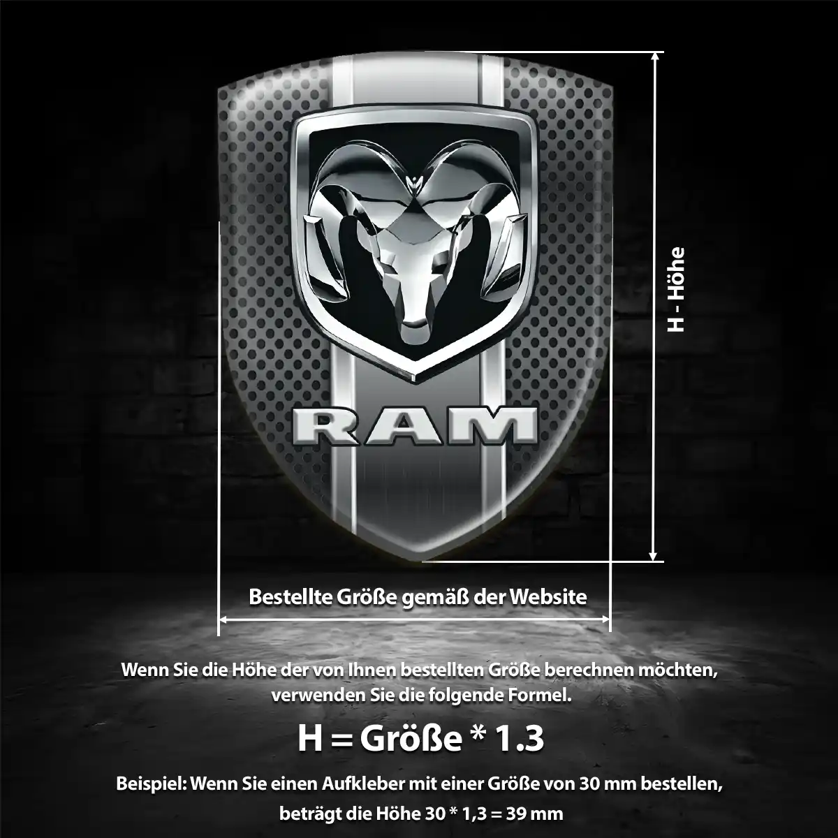 Dodge Aufkleber Wappen Hohe Qualität