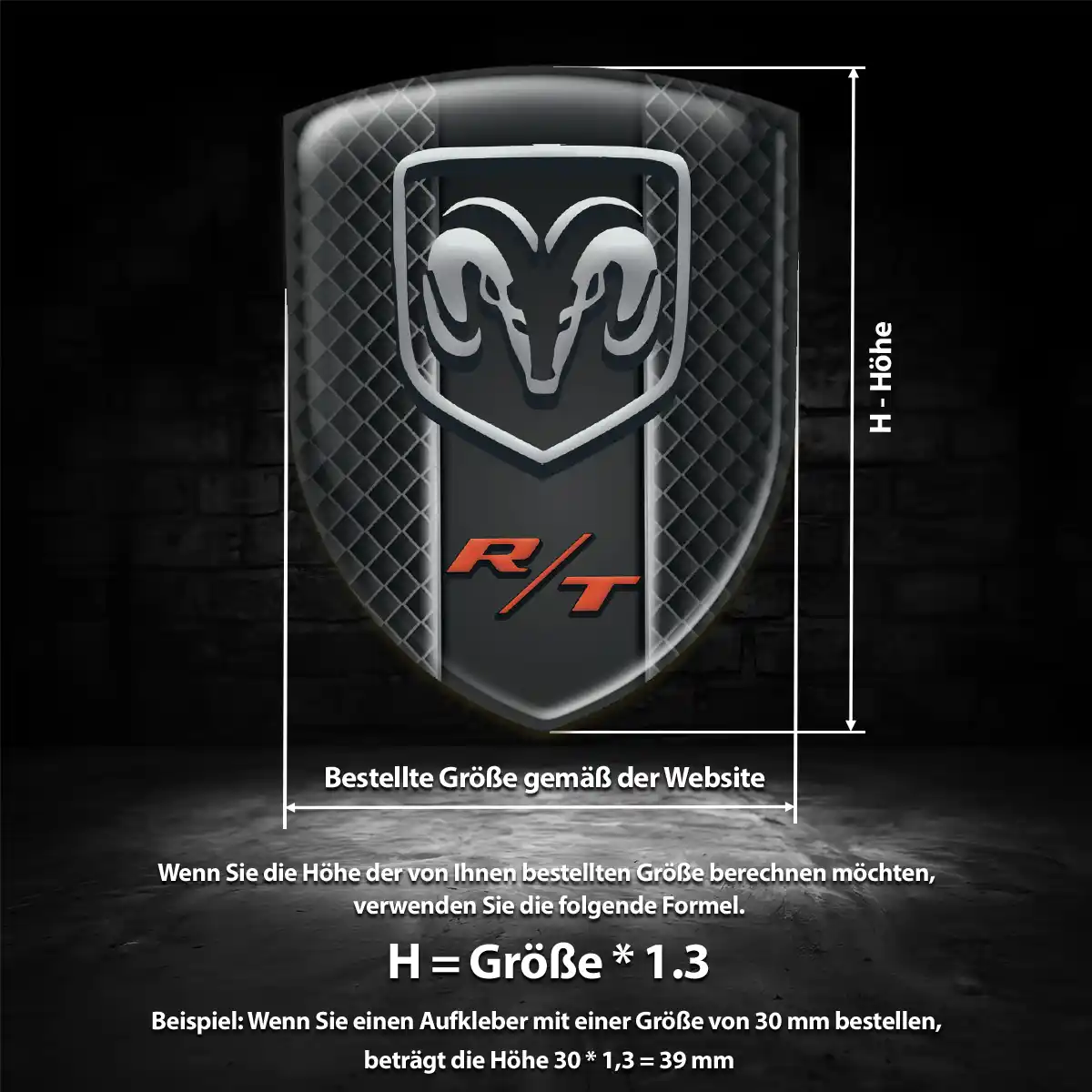 Dodge Aufkleber Wappen Stilvolles Design