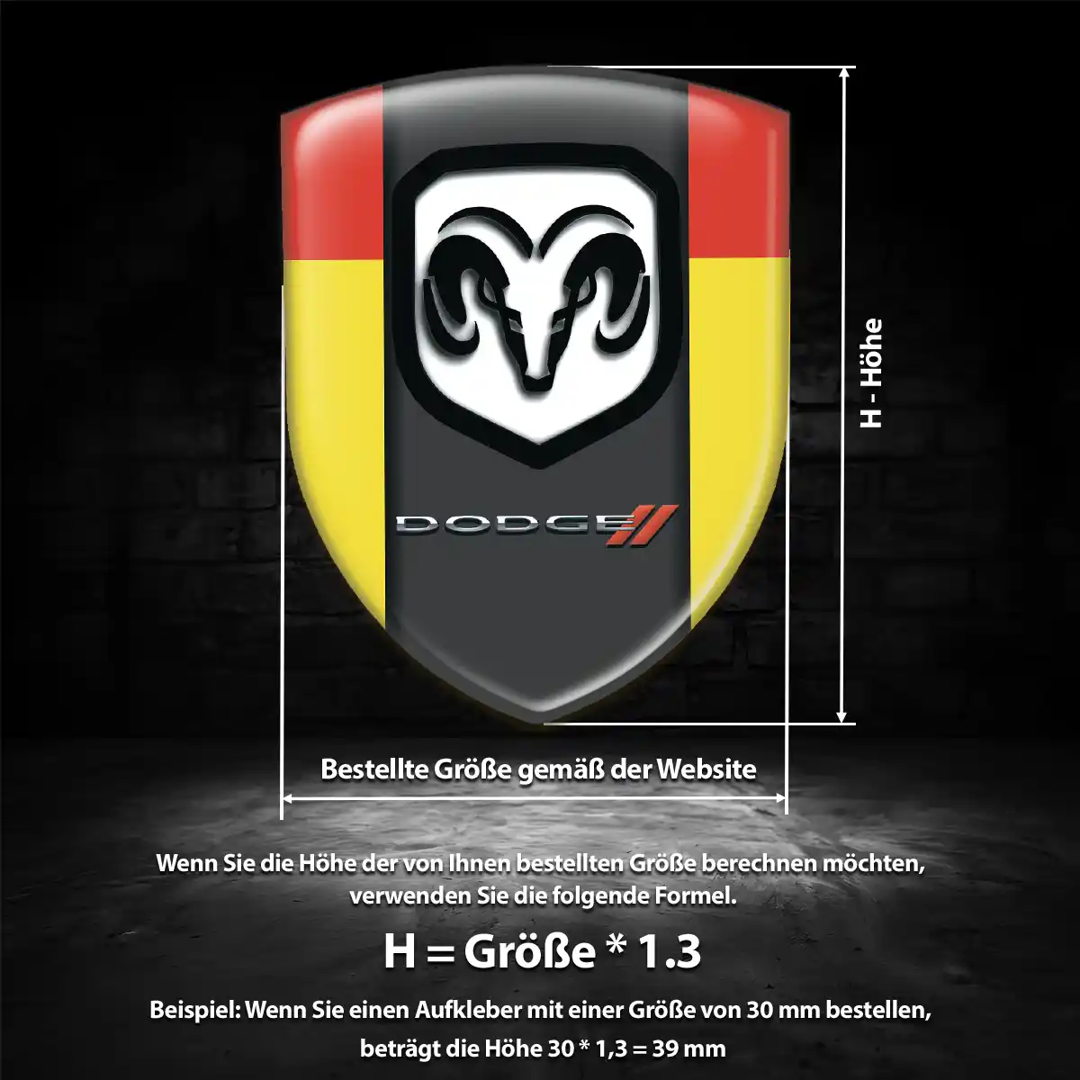 Dodge Emblem Aufkleber Auto Hohe Qualität