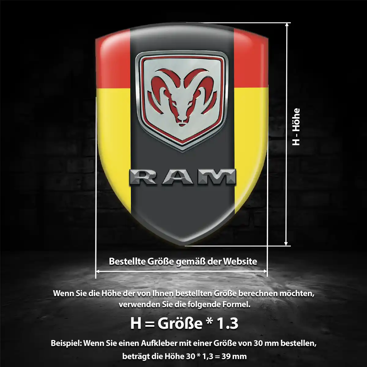 Dodge Emblem Aufkleber Hohe Qualität