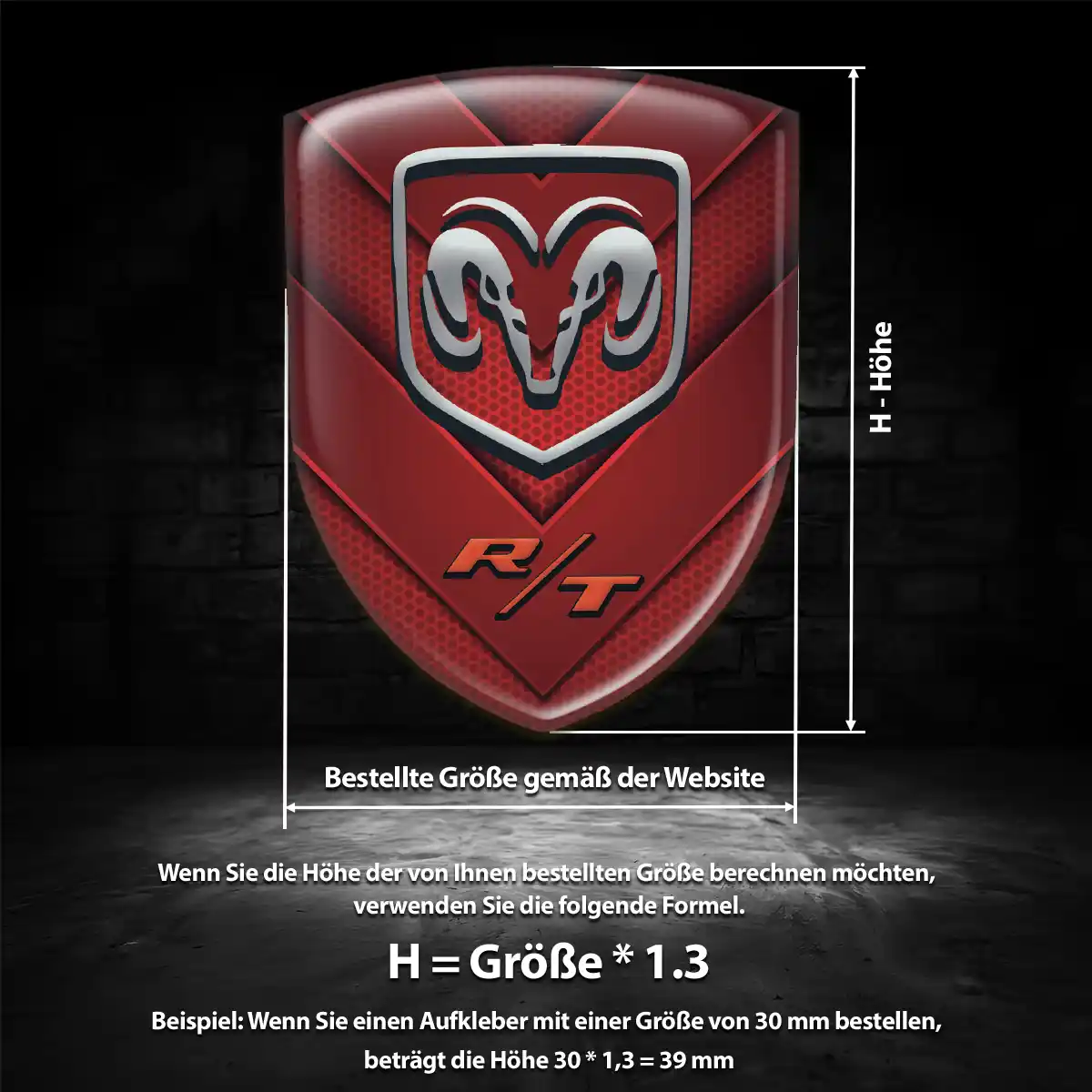 Dodge Emblem Aufkleber Wappen Auto Stilvolles Design