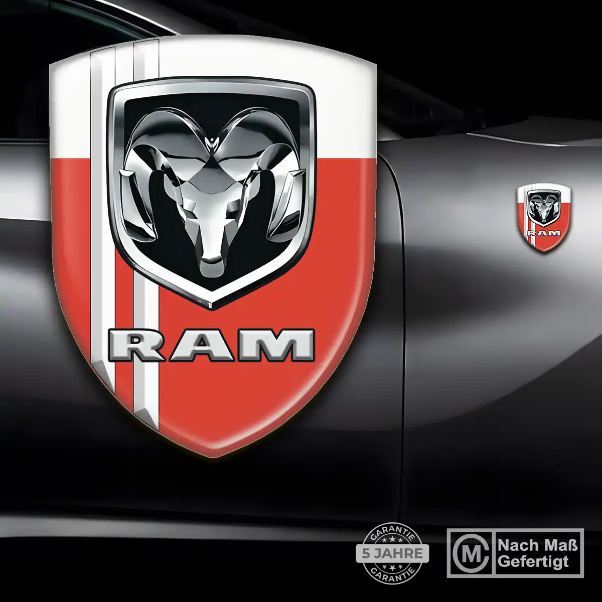 Dodge Emblem Aufkleber Wappen Hohe Qualität