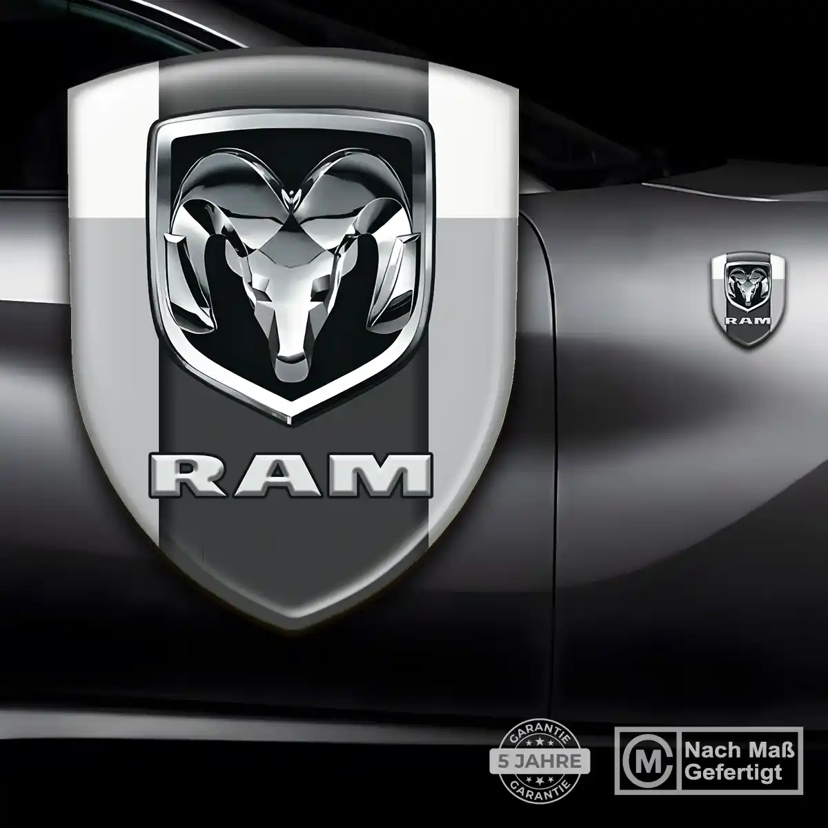 Dodge Emblem Aufkleber Wappen Stilvolles Design