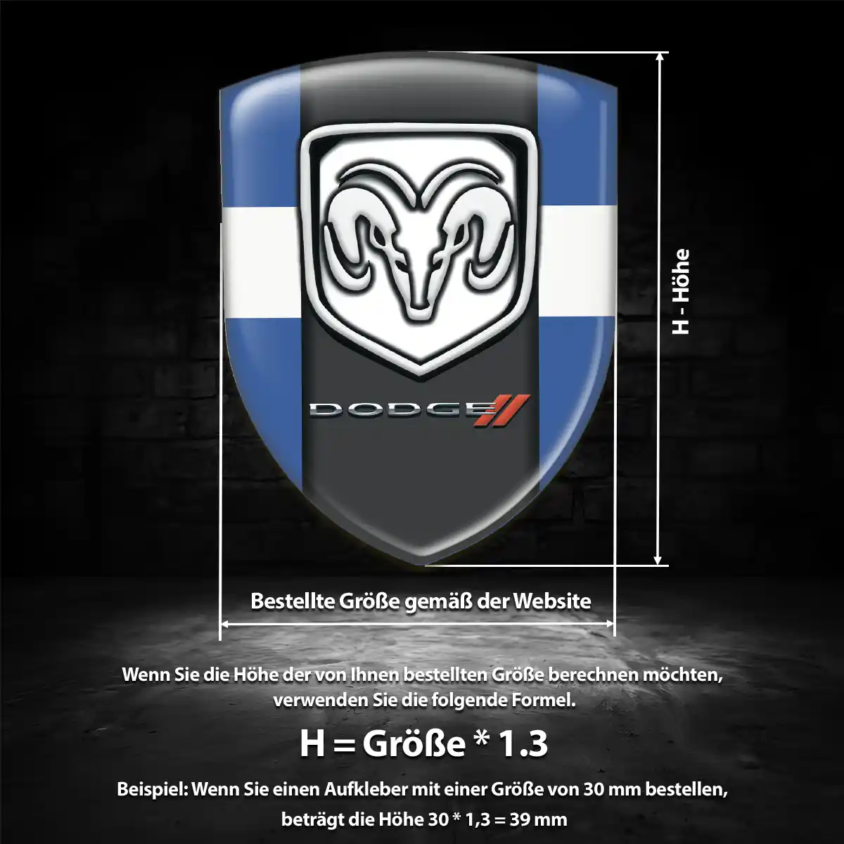Dodge Emblem Stilvolles Design