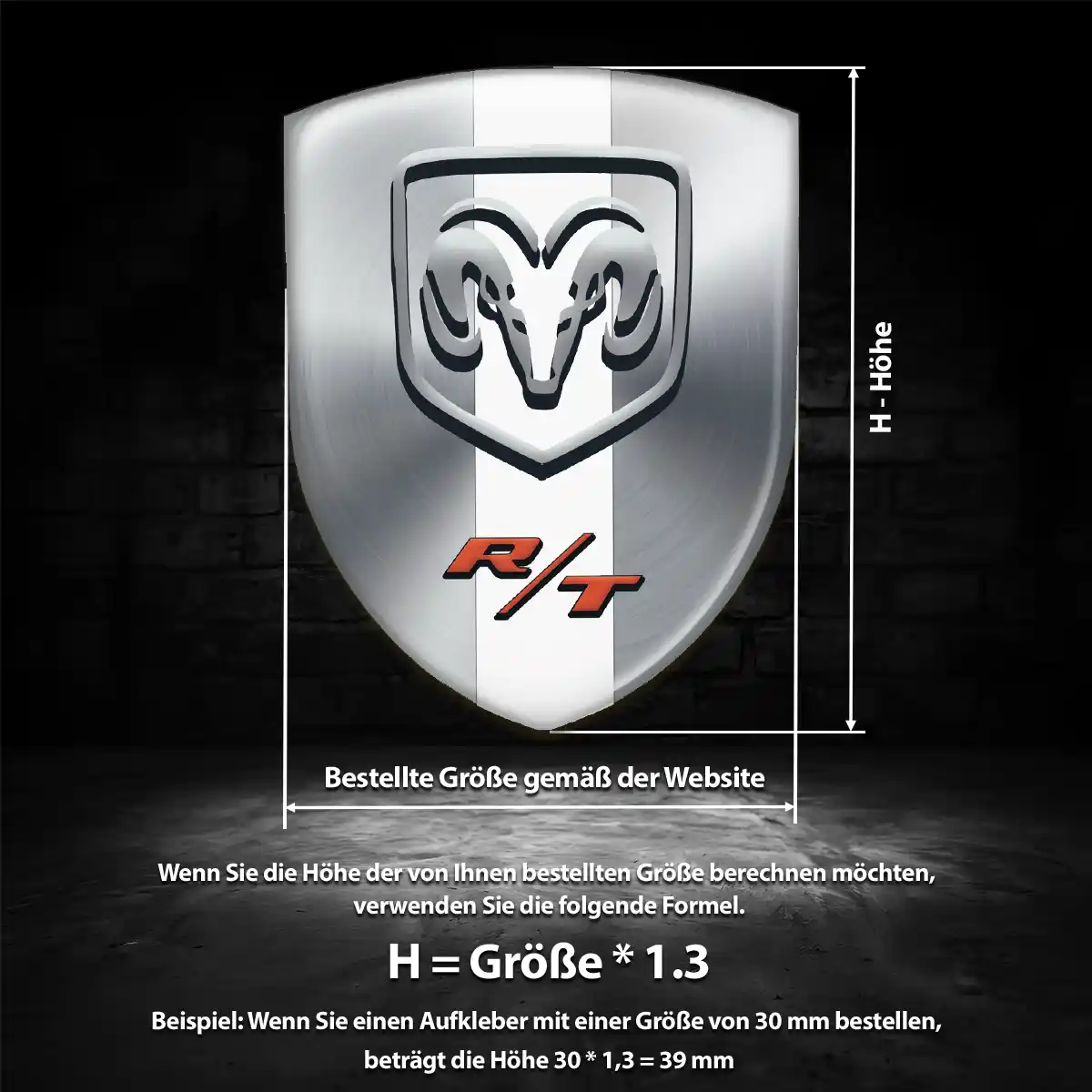 Dodge Emblem Wappen Aufkleber Auto Stilvolles Design
