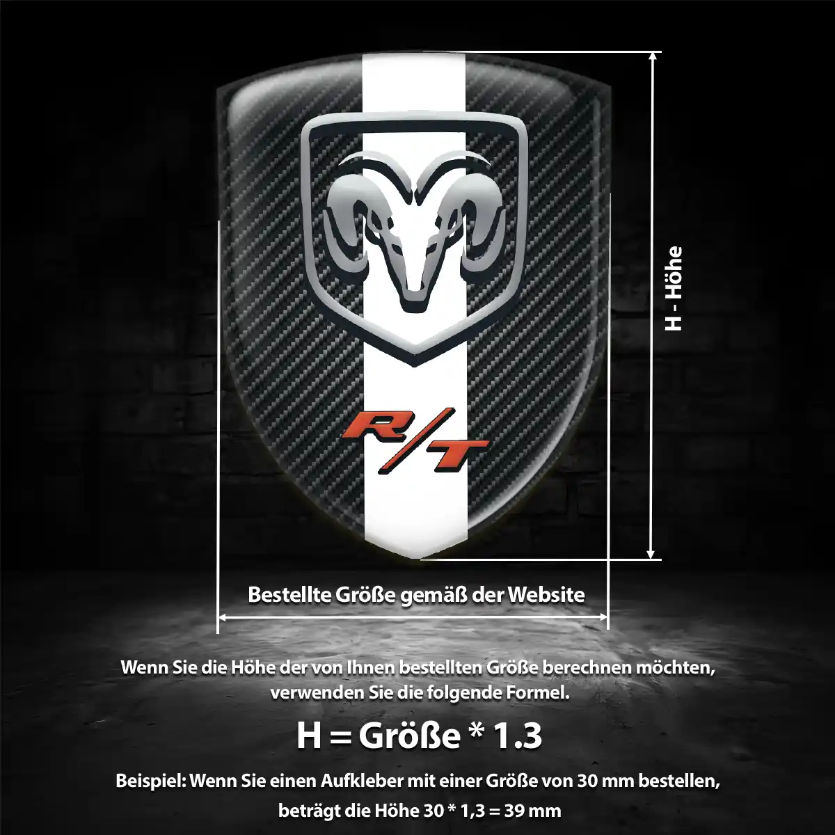 Dodge Emblem Wappen Aufkleber Stilvolles Design