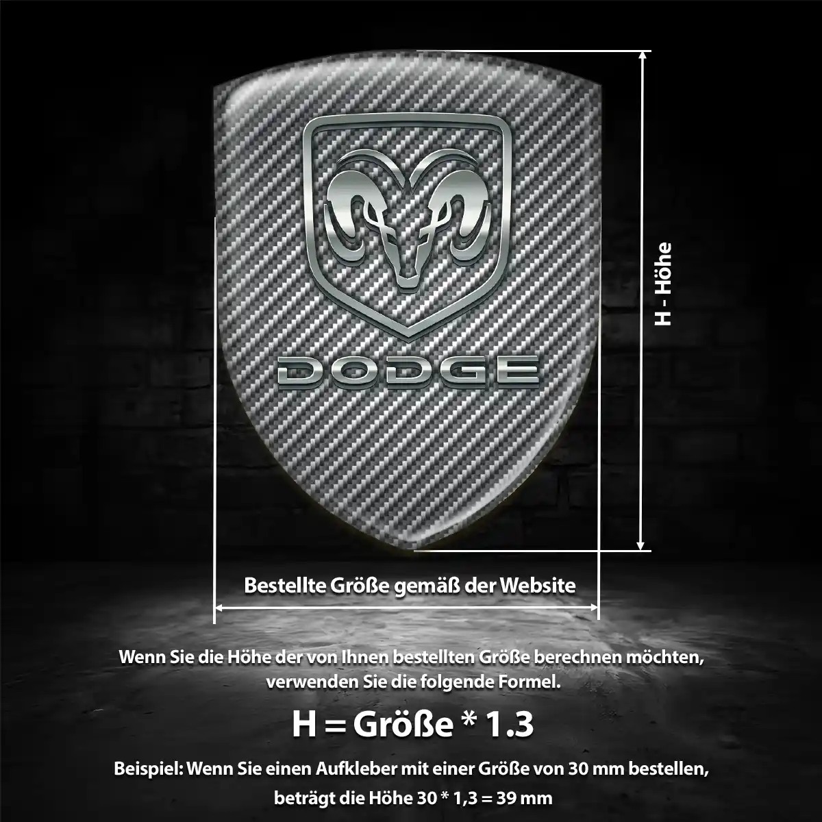Dodge Emblem Wappen Auto Stilvolles Design