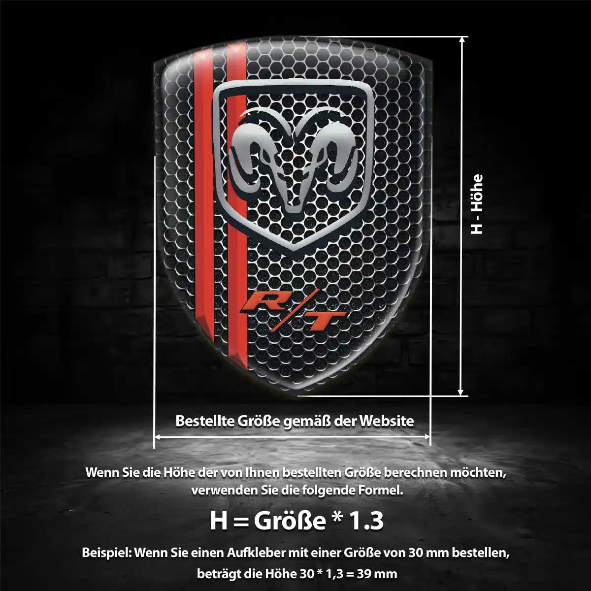 Dodge Emblem Wappen Hohe Qualität