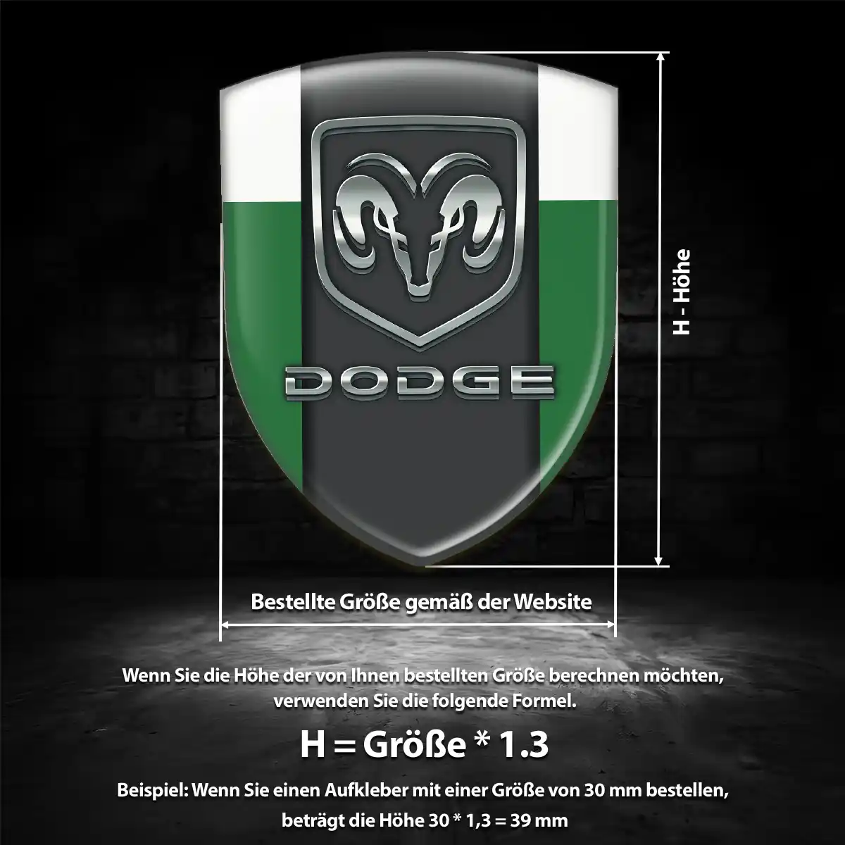 Dodge Silikon Aufkleber Auto Hohe Qualität