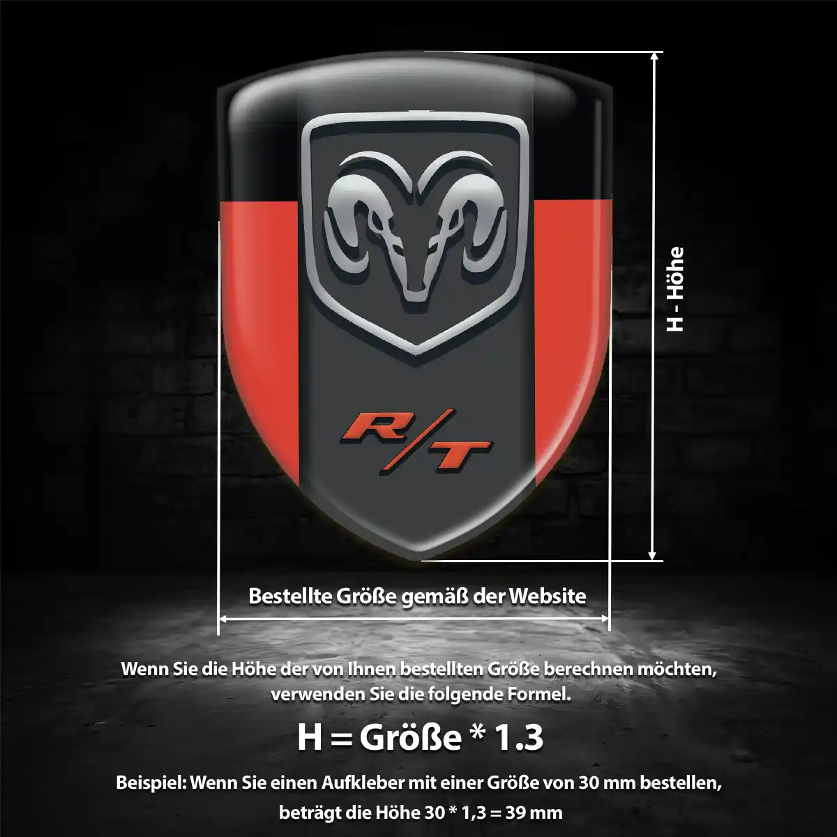Dodge Silikon Aufkleber Auto Stilvolles Design