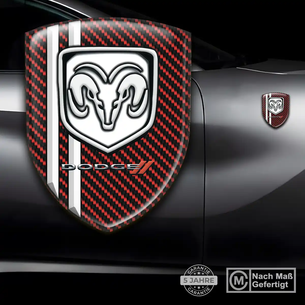 Dodge Silikon Aufkleber Stilvolles Design