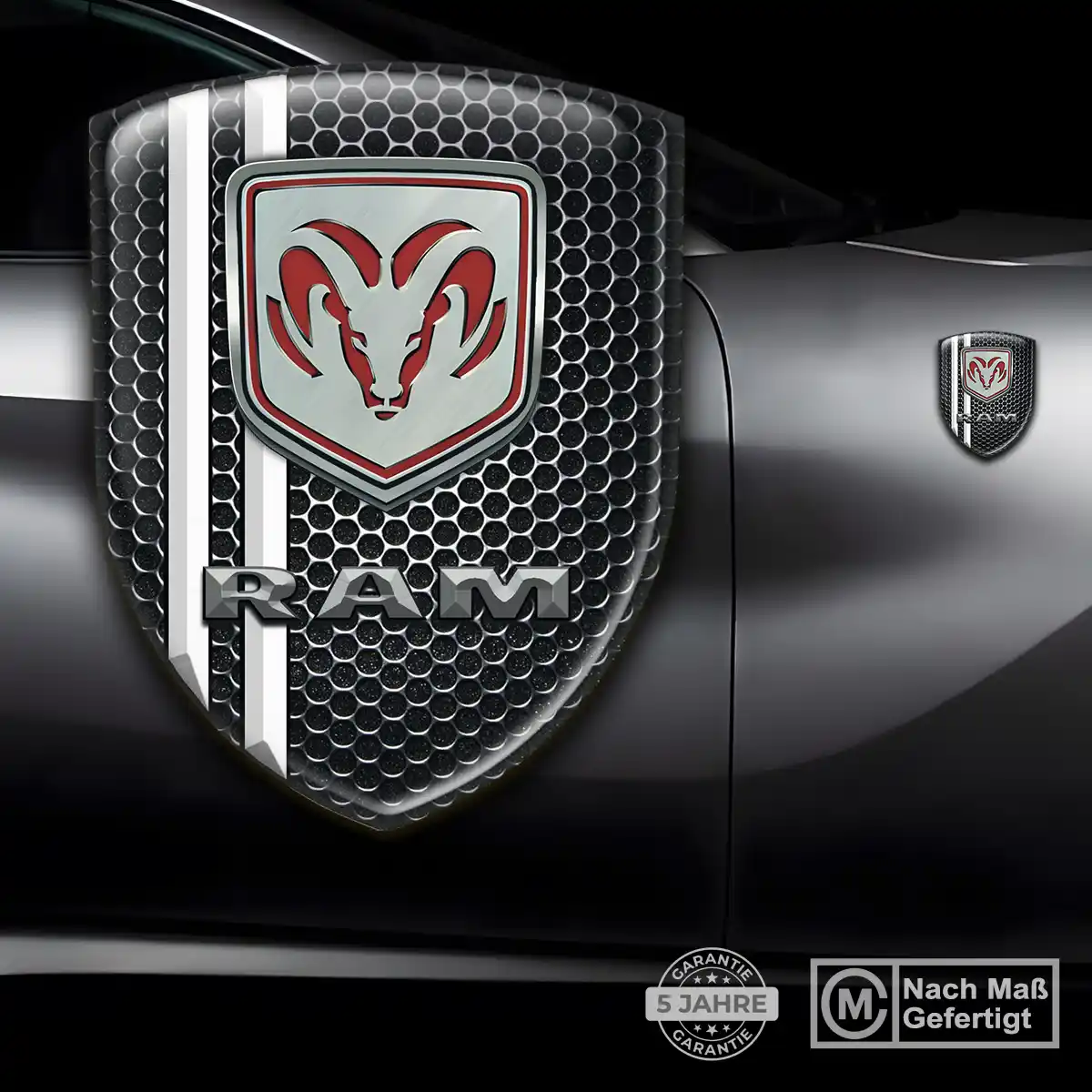 Dodge Silikon Aufkleber Wappen Auto Stilvolles Design