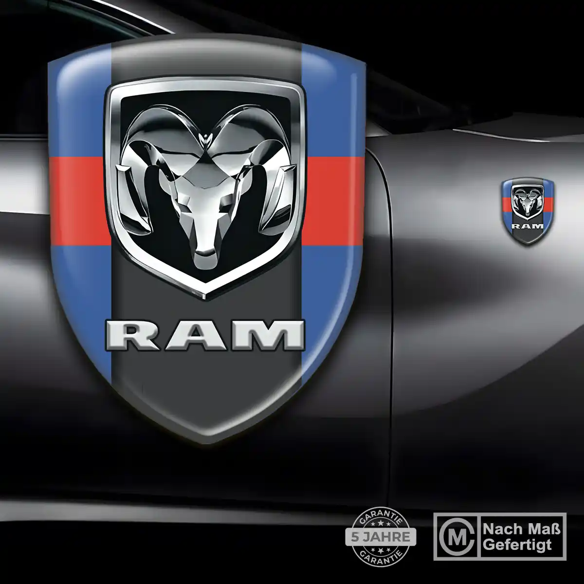 Dodge Silikon Aufkleber Wappen Hohe Qualität