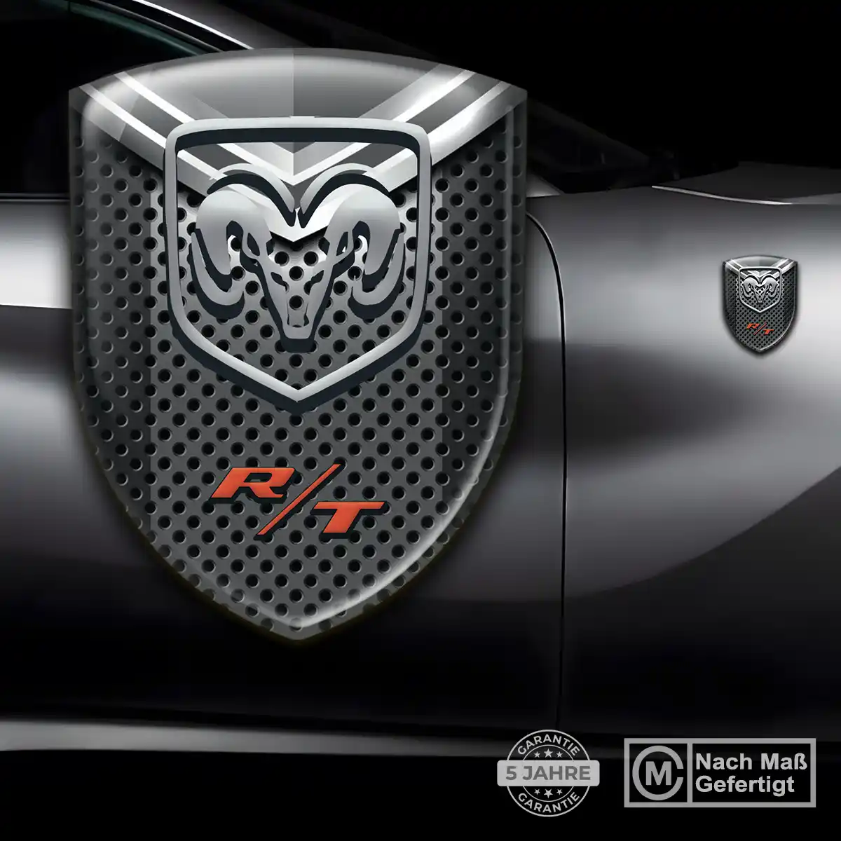 Dodge Silikon Aufkleber Wappen Stilvolles Design