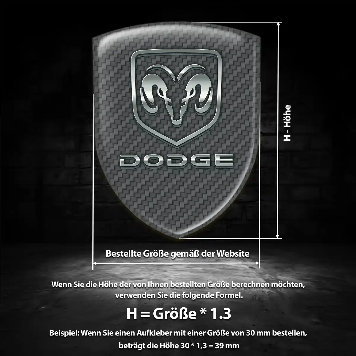 Dodge Wappen Aufkleber Auto Hohe Qualität