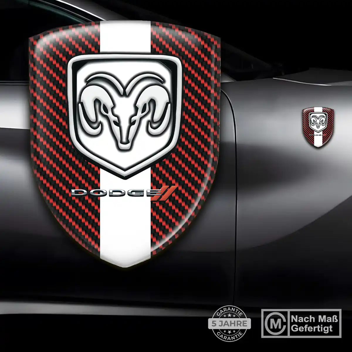 Dodge Wappen Aufkleber Auto Stilvolles Design