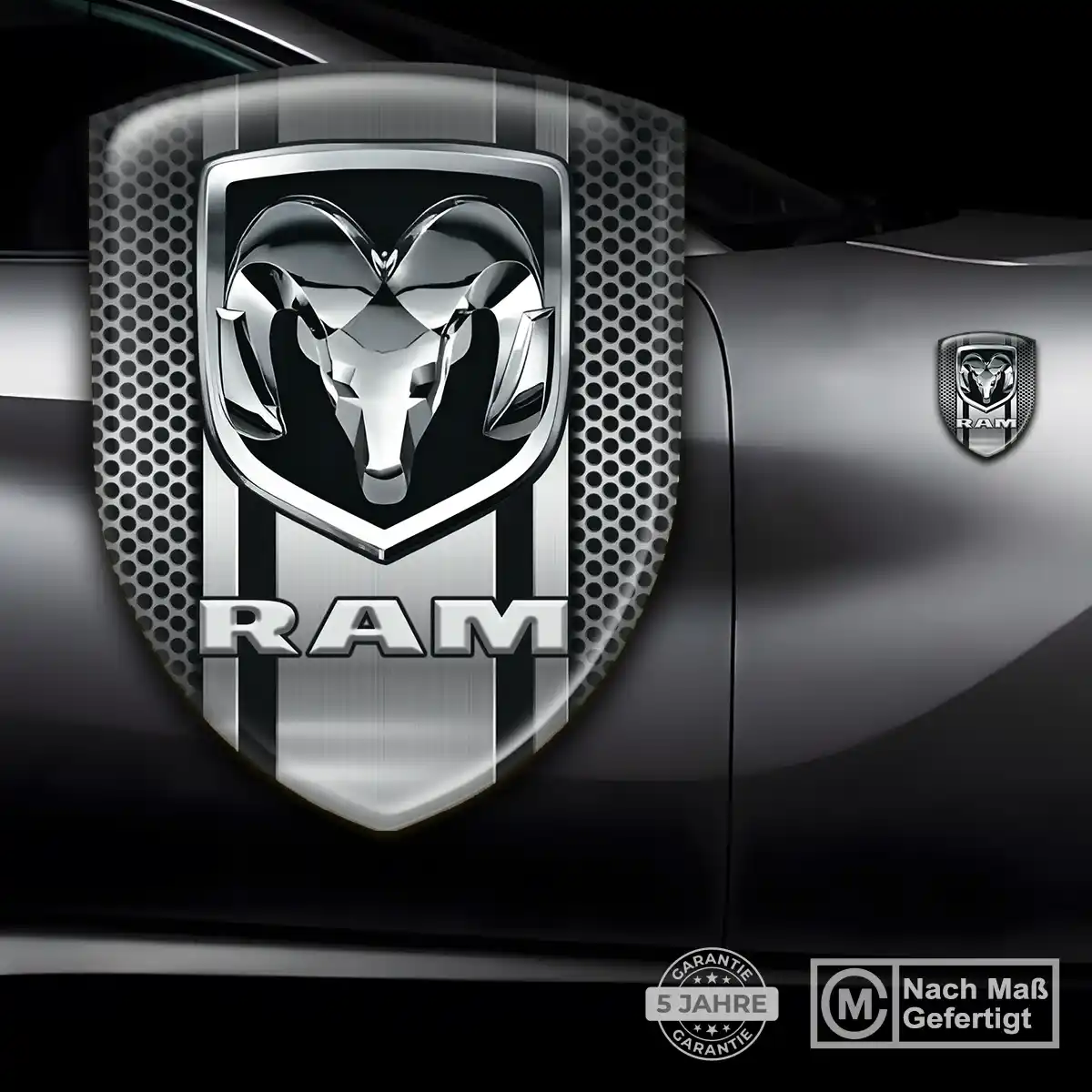 Dodge Wappen Aufkleber Emblem Auto Stilvolles Design