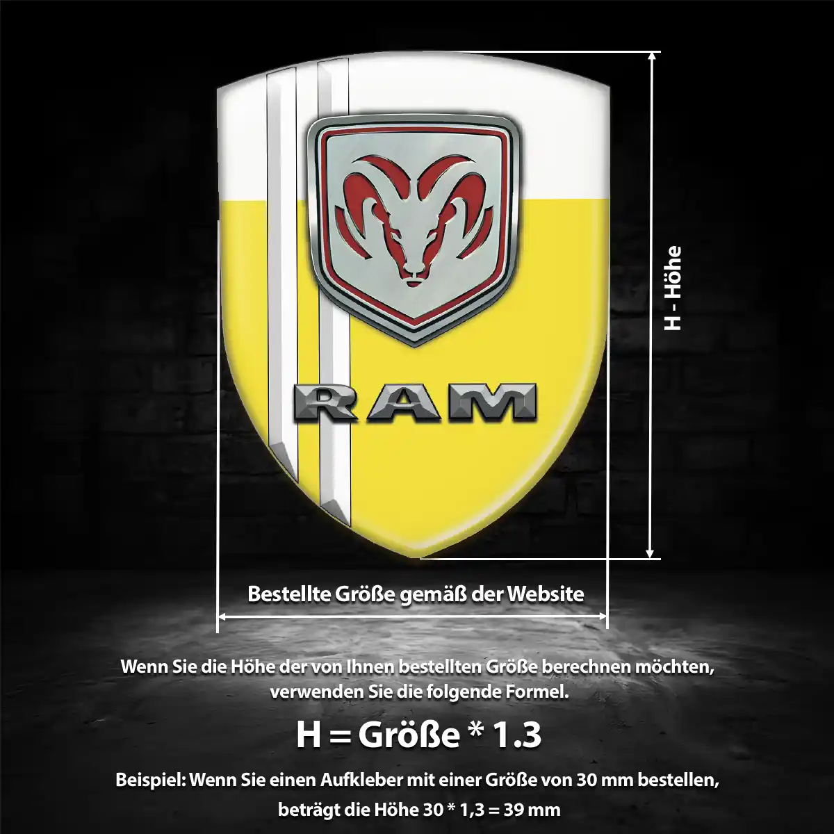 Dodge Wappen Aufkleber Hohe Qualität