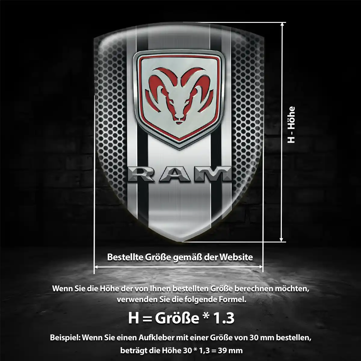 Dodge Wappen Aufkleber Stilvolles Design