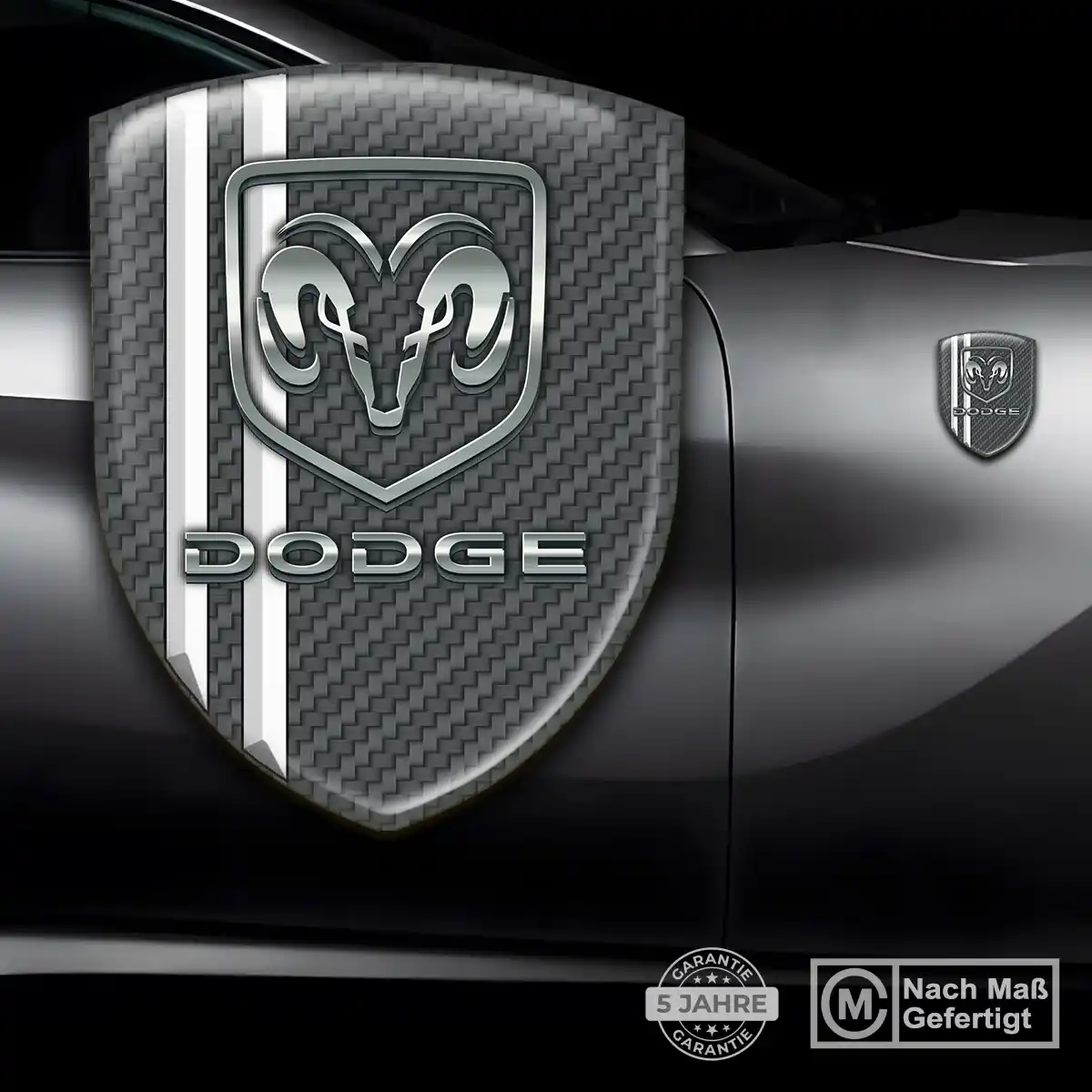 Dodge Wappen Emblem Aufkleber Auto Stilvolles Design