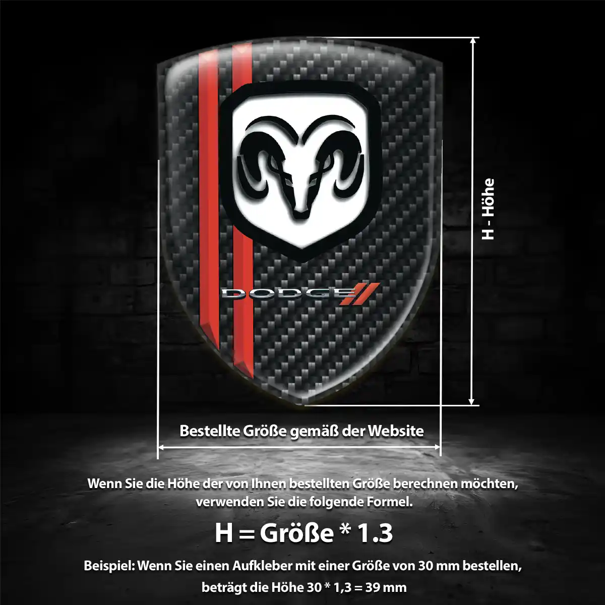Dodge Wappen Emblem Auto Hohe Qualität