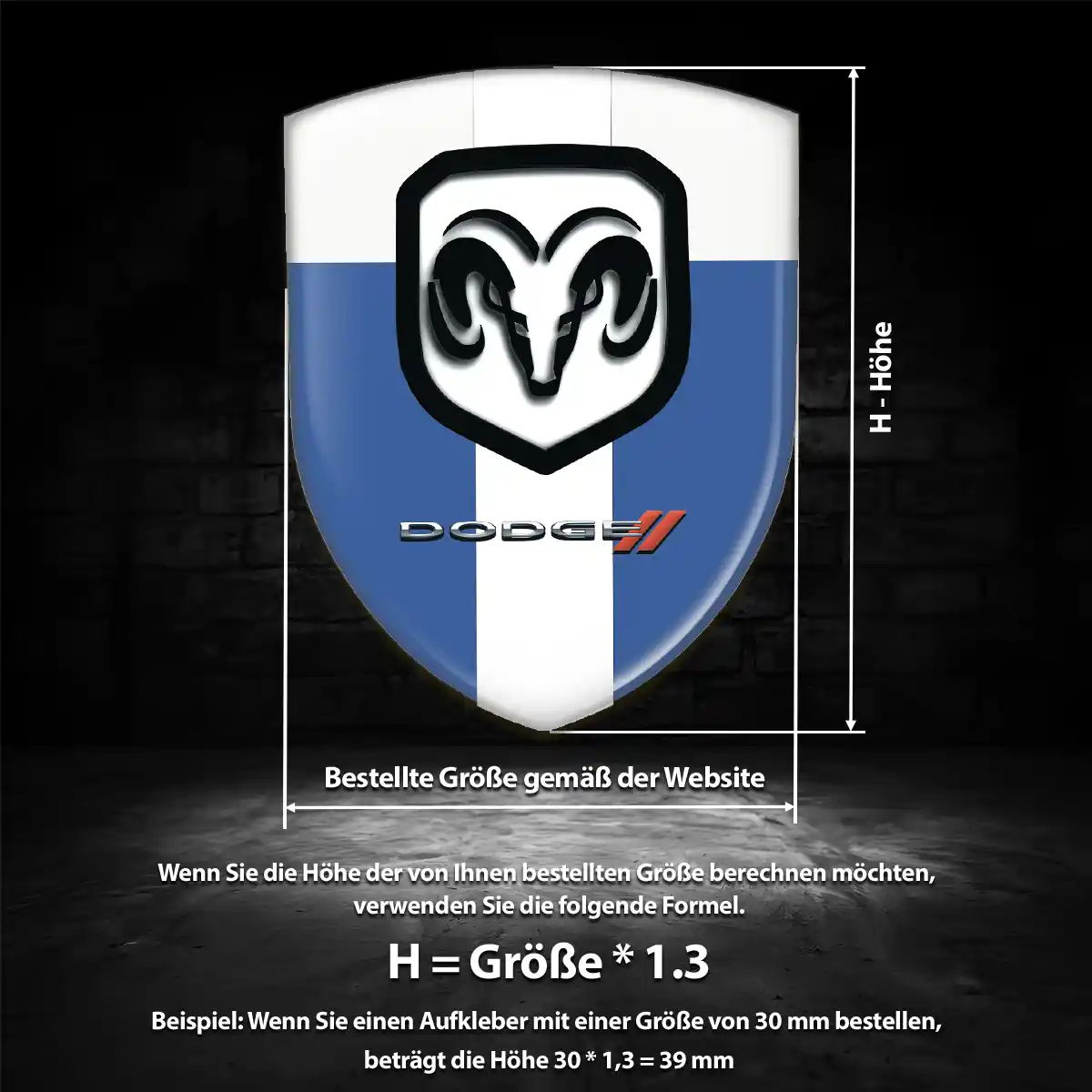 Dodge Wappen Emblem Auto Stilvolles Design