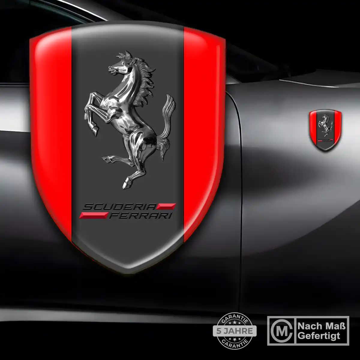 Ferrari 3D Gel Aufkleber Emblem Auto Stilvolles Design