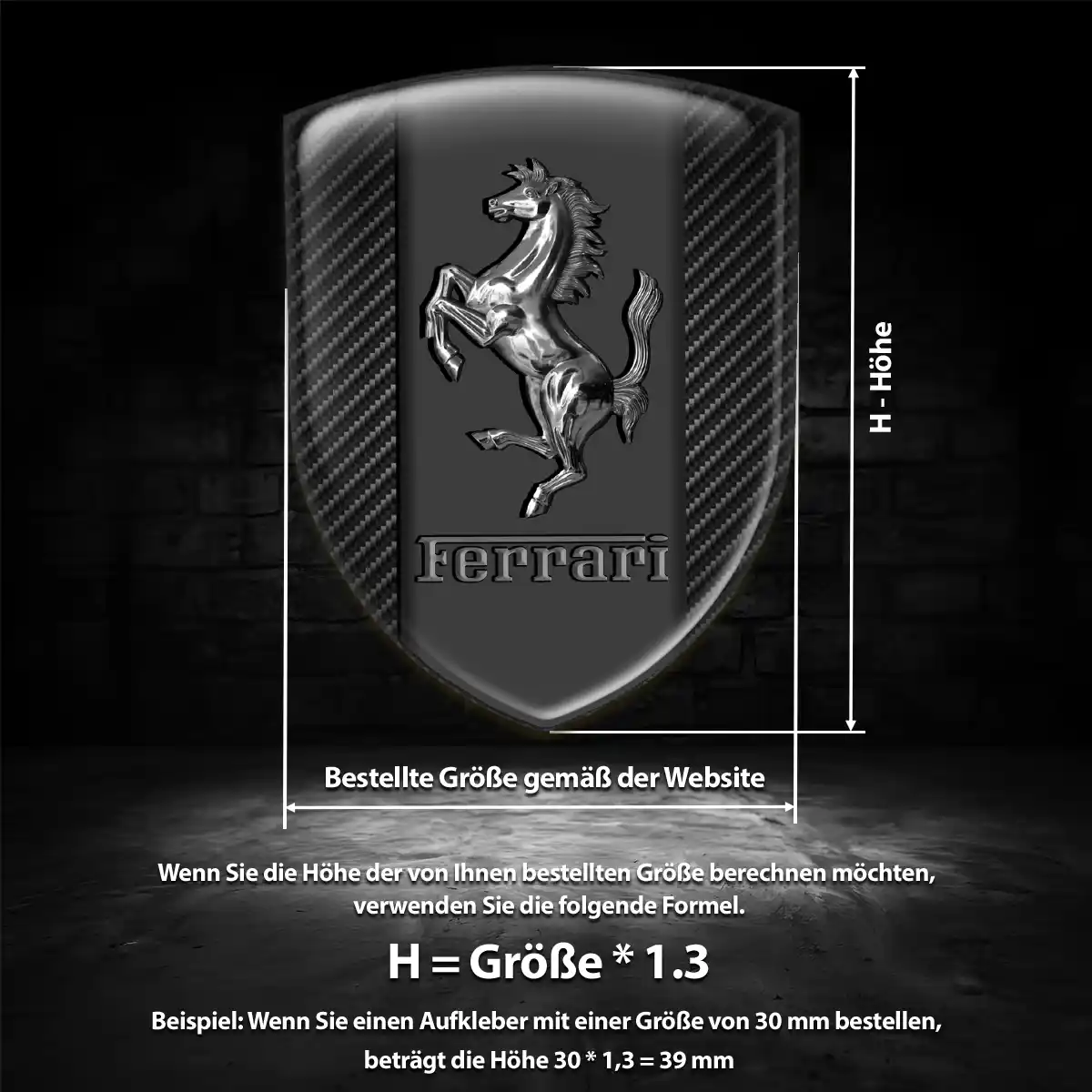 Ferrari 3D Gel Aufkleber Embleme Auto Hohe Qualität