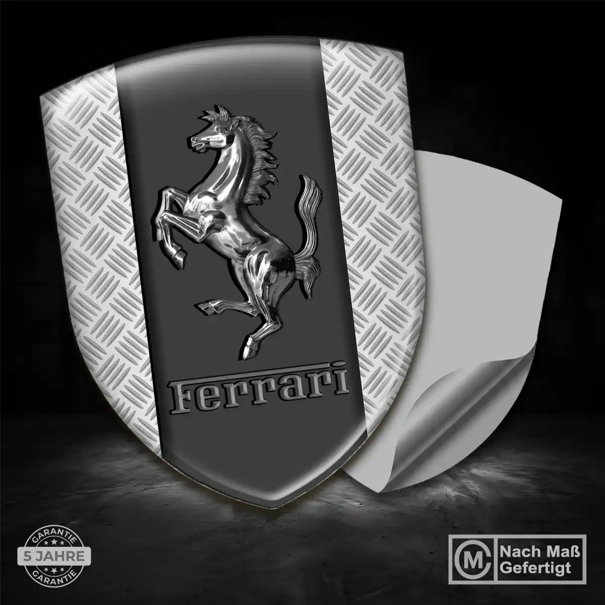 Ferrari 3D Gel Aufkleber Silikon Stilvolles Design