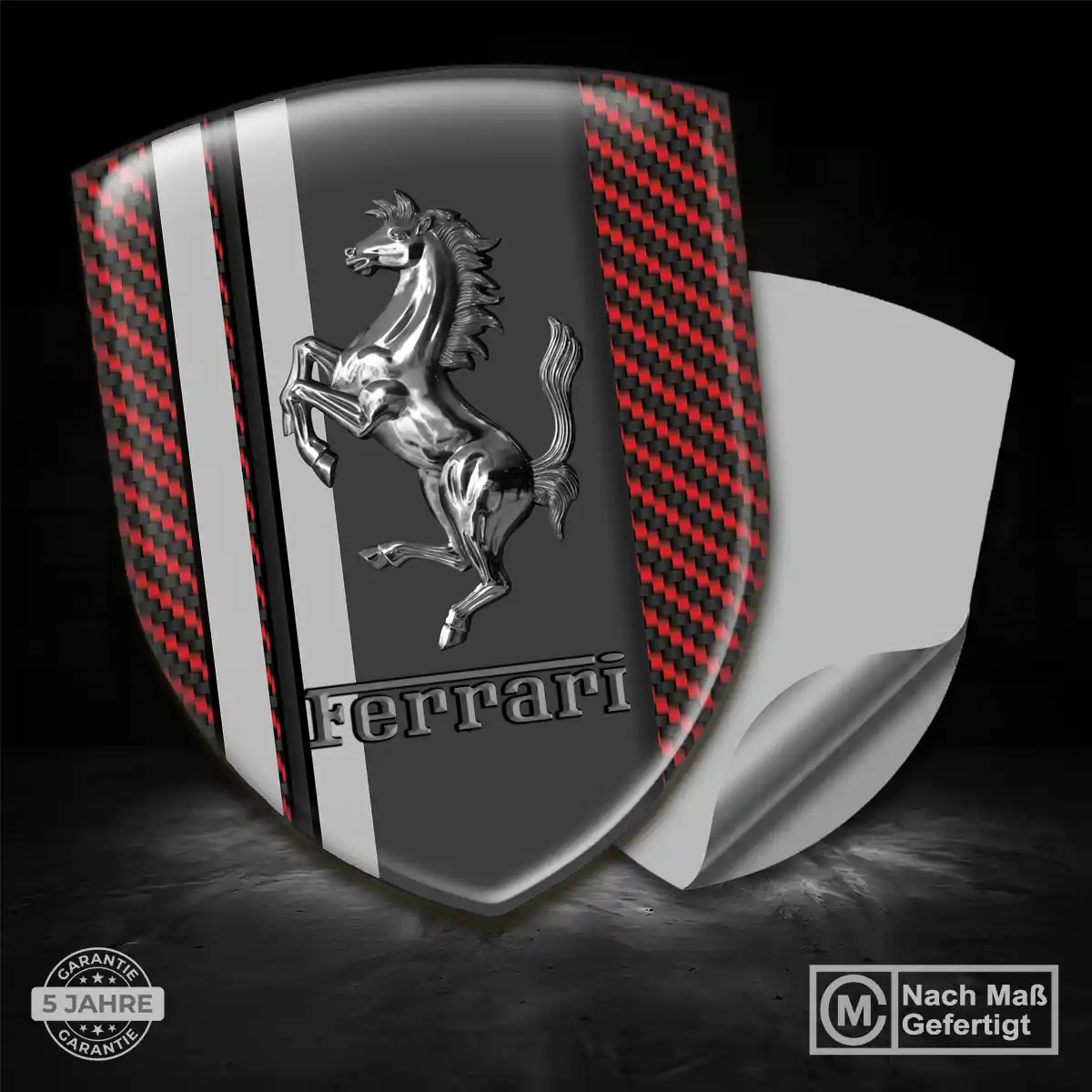 Ferrari 3D Gel Aufkleber Stilvolles Design
