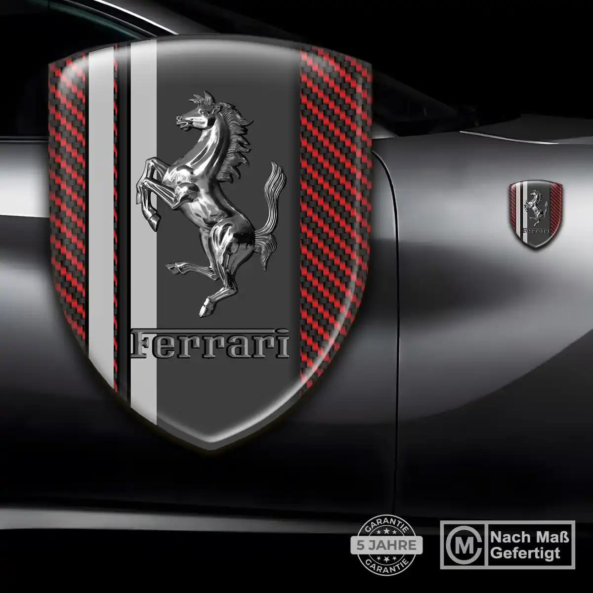 Ferrari 3D Gel Aufkleber Stilvolles Design