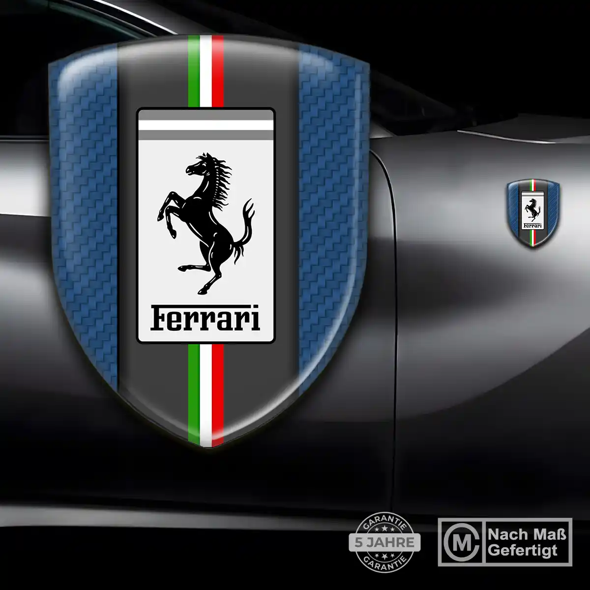 Ferrari 3D Gel Aufkleber Wappen Auto Stilvolles Design