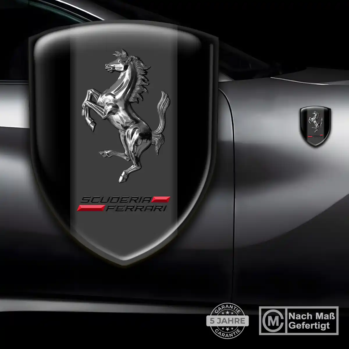 Ferrari 3D Gel Aufkleber Wappen Stilvolles Design