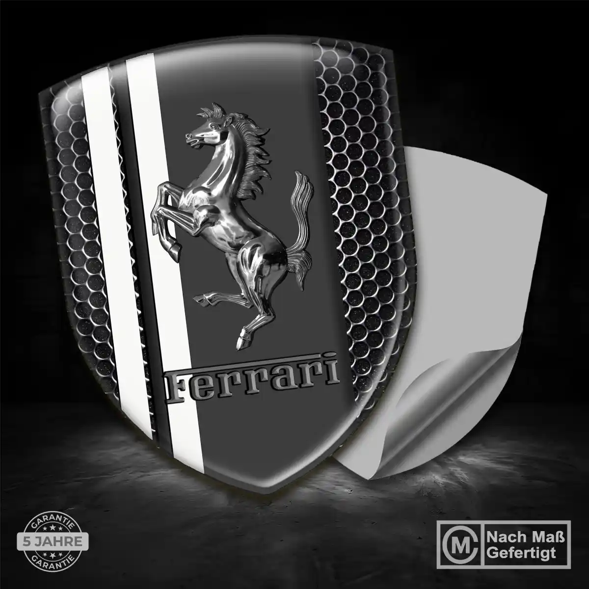 Ferrari Aufkleber 3D Gel Emblem Auto Stilvolles Design