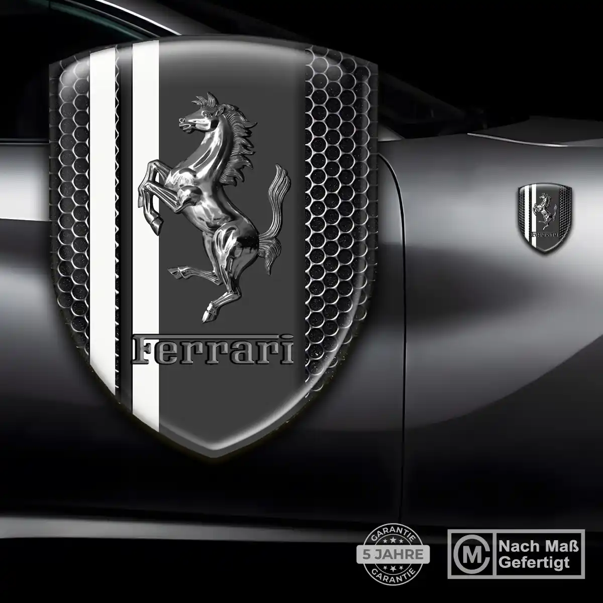 Ferrari Aufkleber 3D Gel Emblem Auto Stilvolles Design