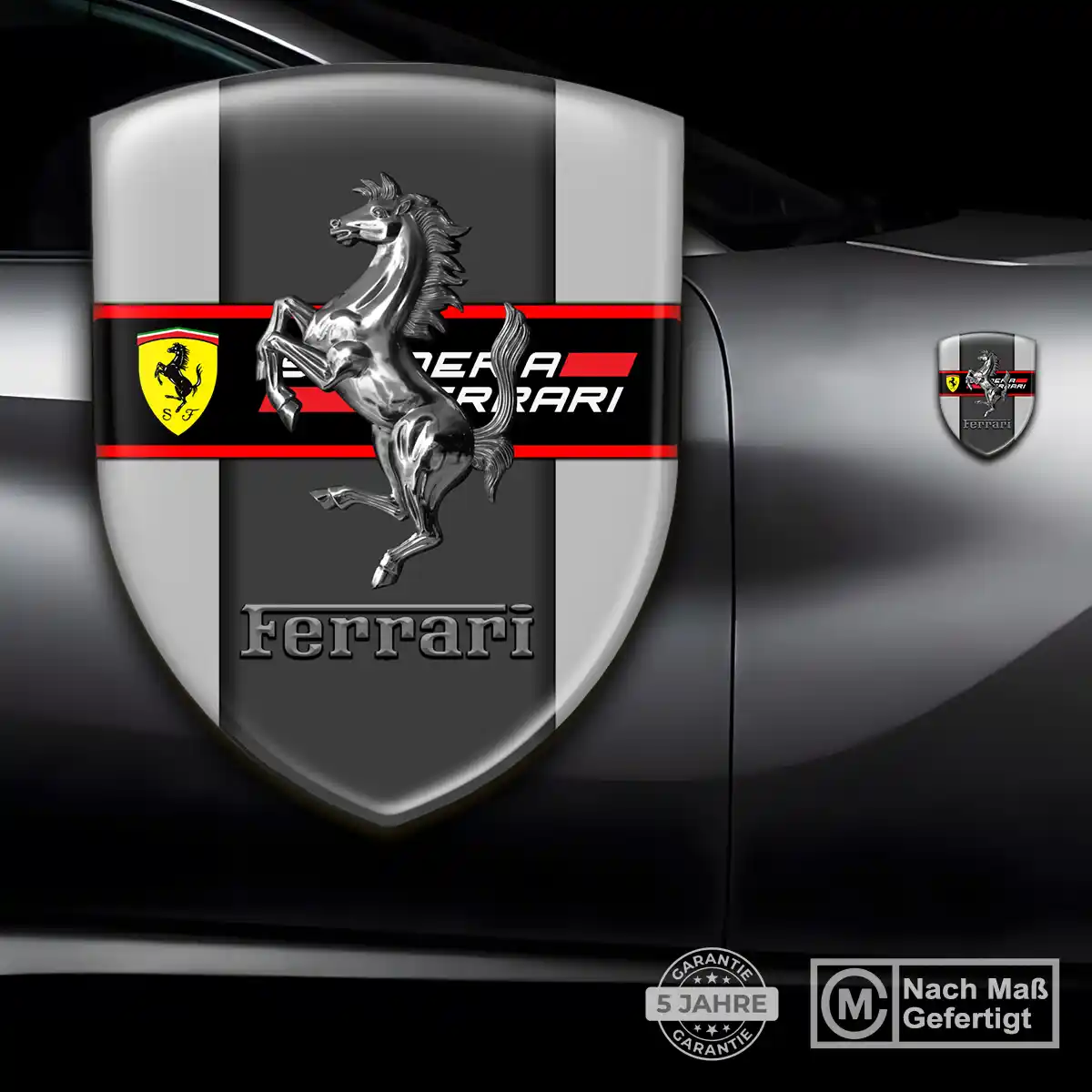 Ferrari Aufkleber 3D Gel Embleme Auto Stilvolles Design